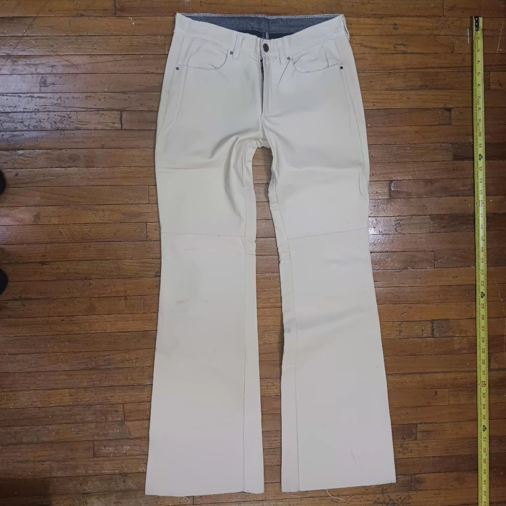 Diesel Cream Leathet Pants